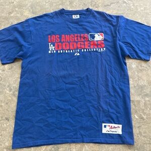 Vintage 2007 LA Dodgers Majestic MLB Tee Blue Large L
